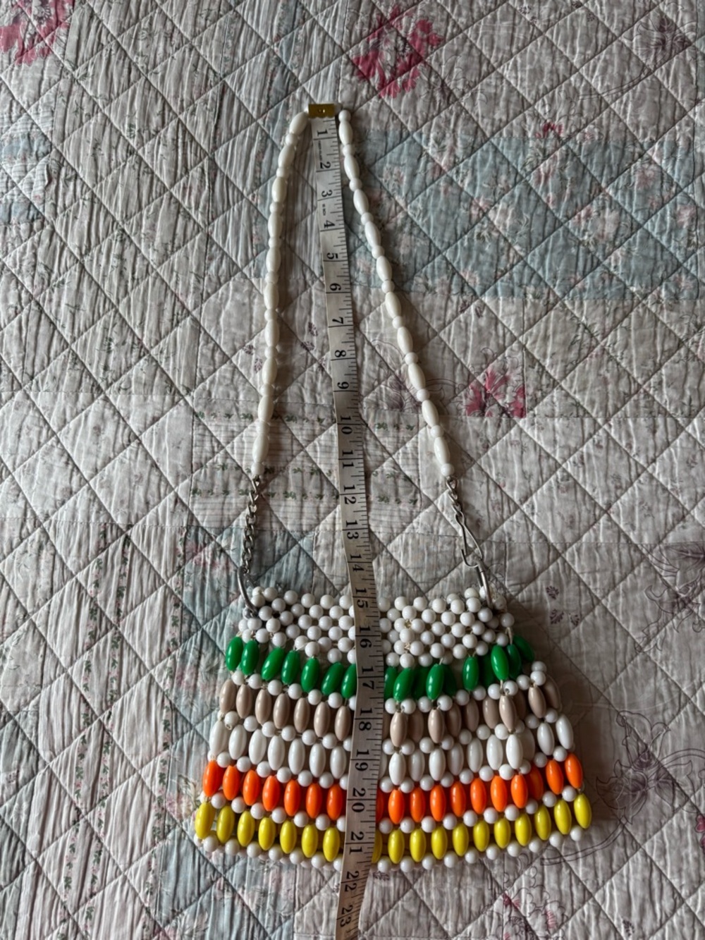 Vintage Safco Beaded Handbag Colorful Bubble Bead Purse 60s Japan Style - Picture 10 of 16
